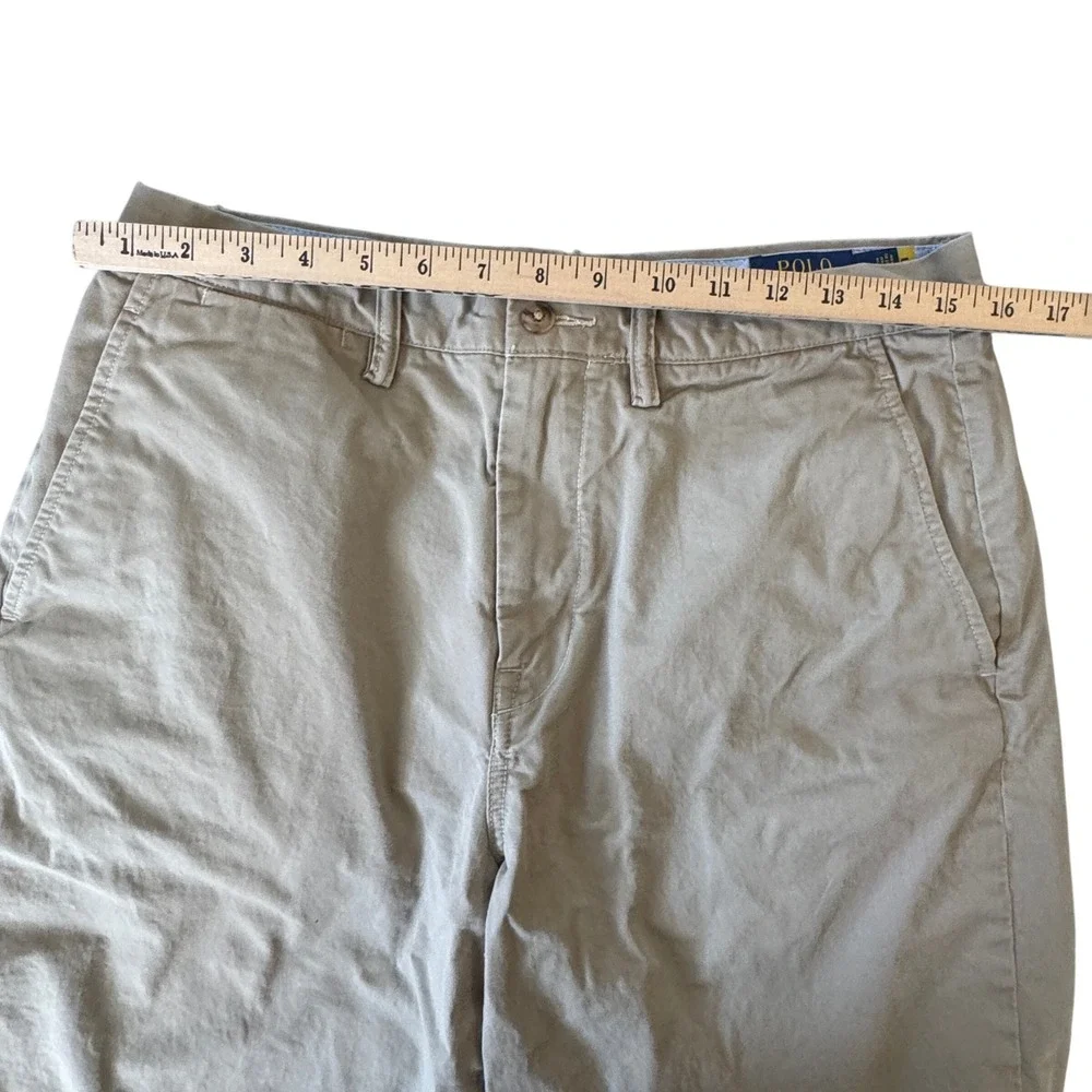Polo Ralph Lauren Men Classic Fit 9" Chino Shorts Tan Khaki Cotton Stretch 32 - Picture 5 of 8